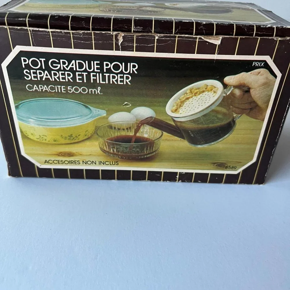 1980s Vintage Kitchen Tools Set: Separator, Strainer, Measuring Cup - Retro
